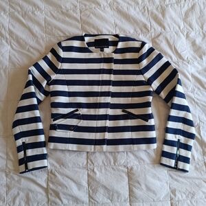 Banana Republic Striped Navy and White Jacket